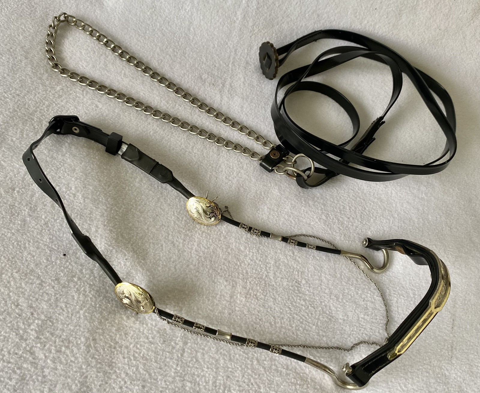 Gorgeous MINI Miniature Silver Horse Cable Show Halter & Lead~Arabian Style