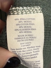 Faherty Men’s Long Sleeve Cloud Waffle Crew Deep Fern Green Shirt Men’s Size XXL