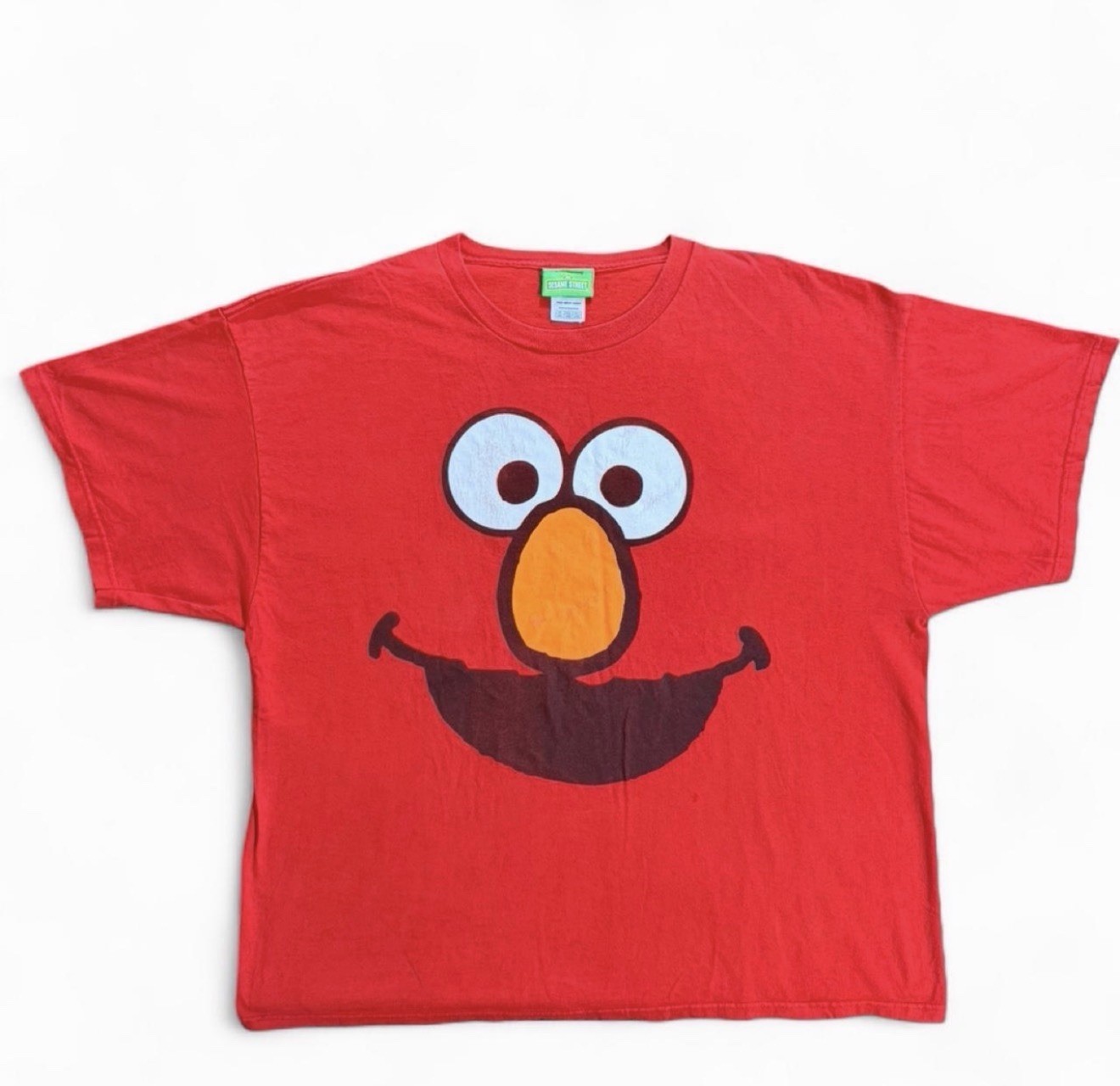 Sesame Street Elmo Face Graphic Print Red Crew Neck Short Sleeve T-Shirt 2XL gallery
