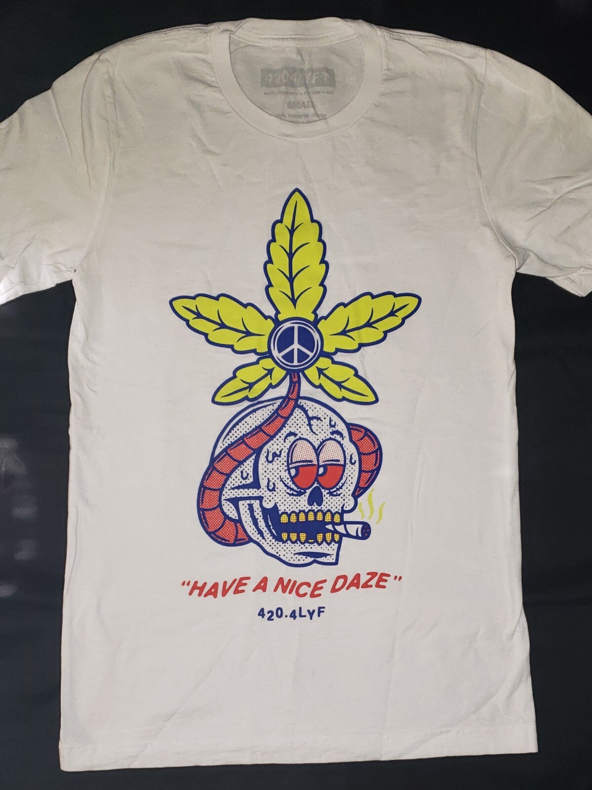 Cool Marijuana Small T Shirt Skull 420 Have A Nice Daze gallery