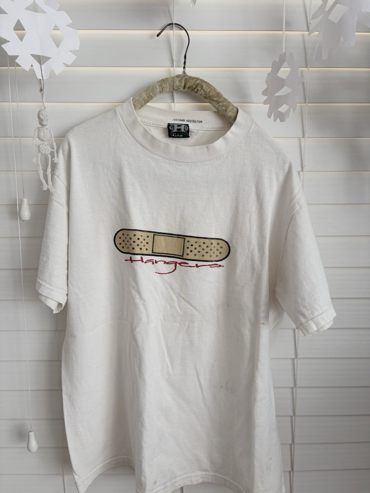 Vintage Hangers Skate Shirt with Bandaid Graphic Y2K 2000s gallery