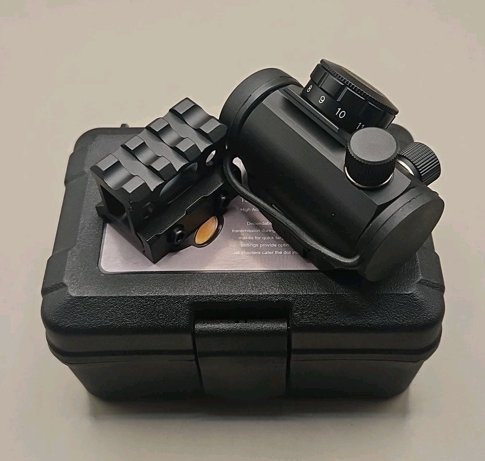 Tactical T1 Red Dot Sight 3 MOA  Reflex Sight with 1” Inch Riser Mount