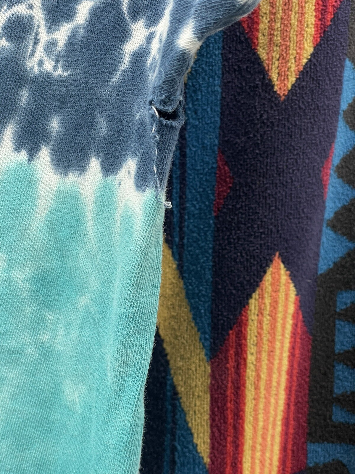 Vintage Sea World Dolphin Print Tie Dye TShirt Nature Tee Large Delta gallery