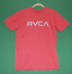 New Rvca Crew Standard Fit Red Mens S/S T Shirt RRVC-25