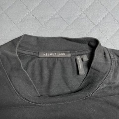 Helmut Lang Hans Tall Tee Black Graphic Print T-Shirt Mens Large