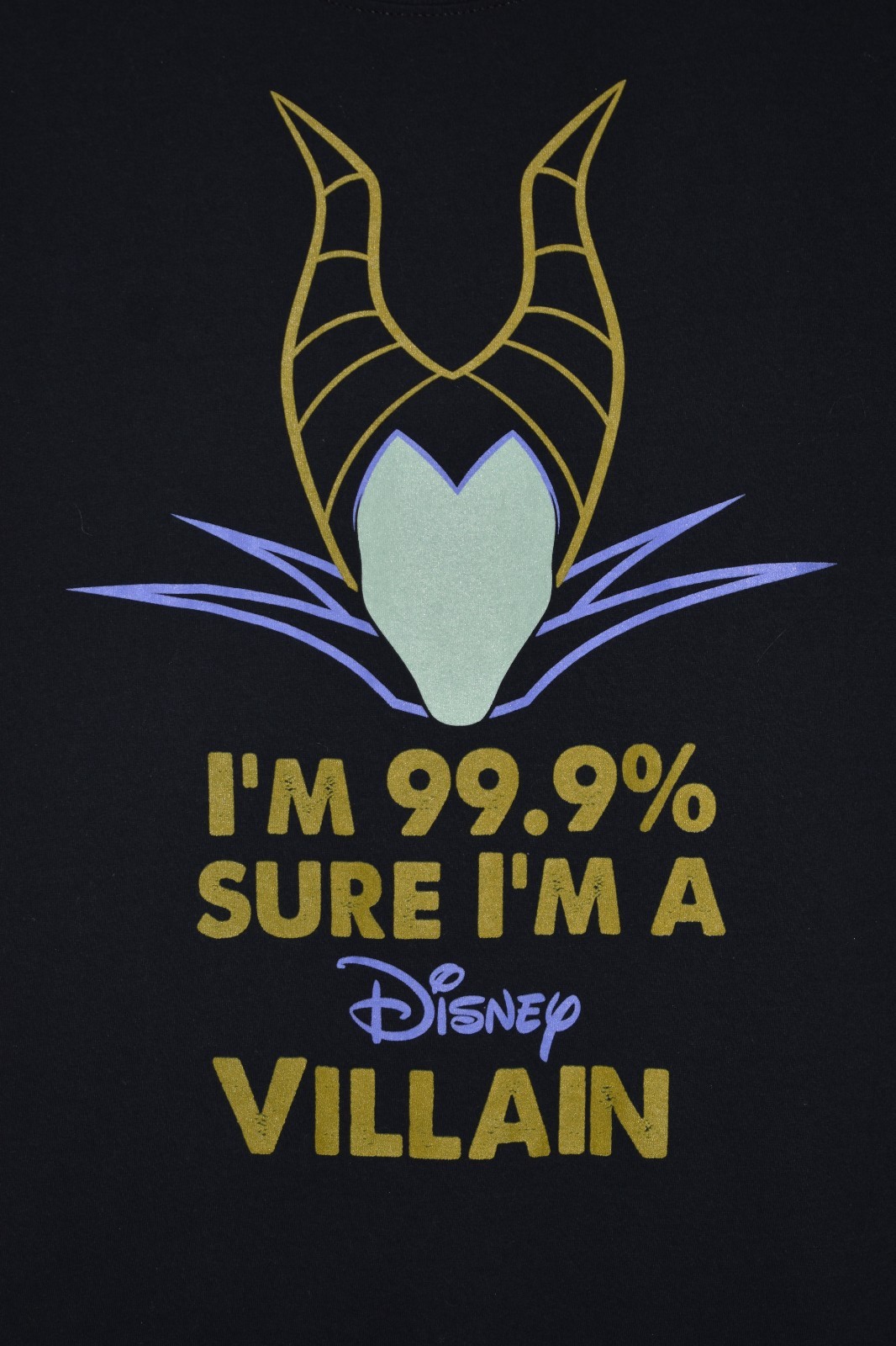 Disney Villains T-Shirt Adult XXL Black W/ Graphics 99.9% SURE I’M A VILLIAN XXL