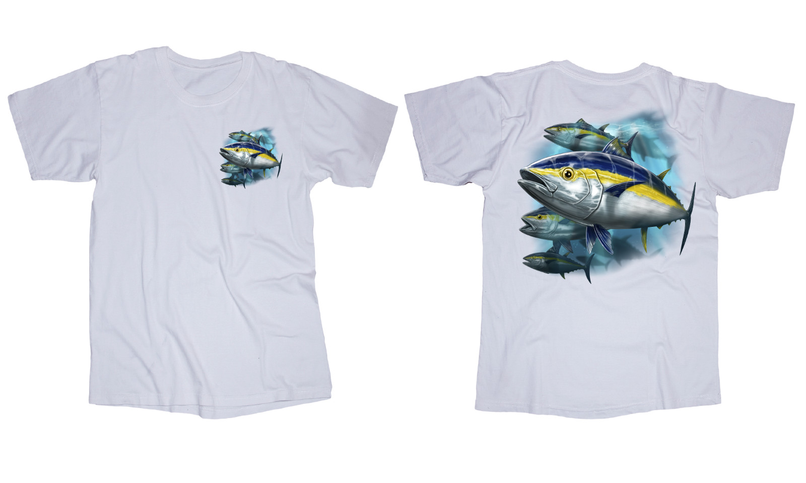 Yellowfin Tuna Fish T-shirt Saltwater Fishing Powerboat Sailboat Ocean Penn