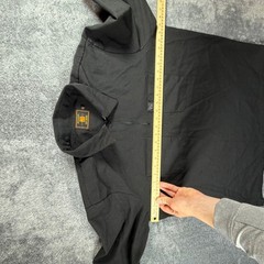 FB County Zip Shirt Mens Medium Black Half Zip Cargo Pocket Chicano Streetwear