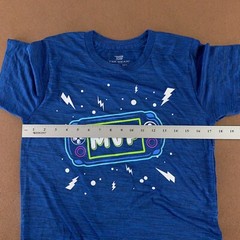 Tek Gear Men’s Size Large Blue MVP Graphic Short Sleeve Crew Neck T-Shirt New