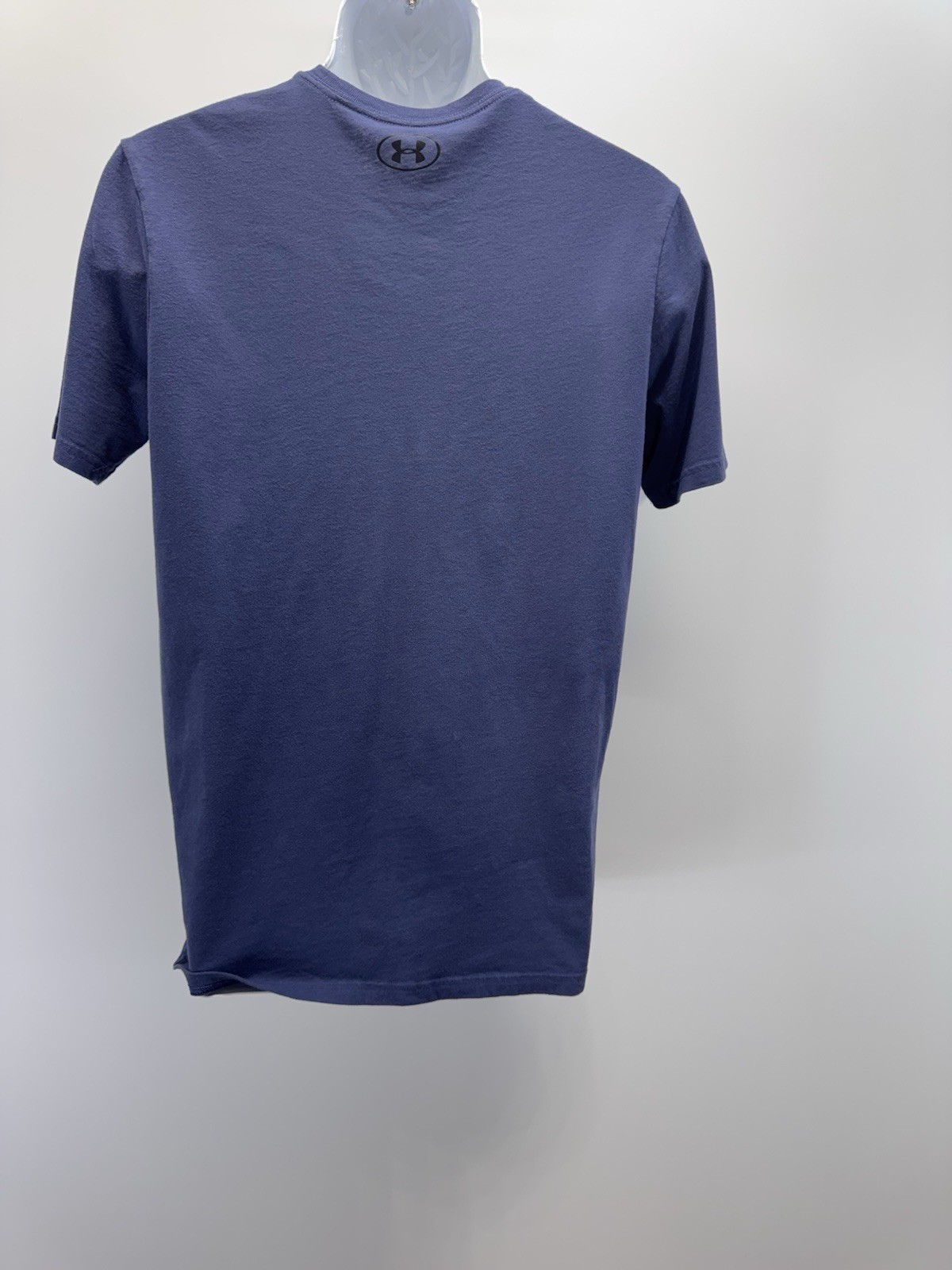Under Armour Heatgear Blue Cotton T -Shirt White Logo Men’s Size Medium gallery