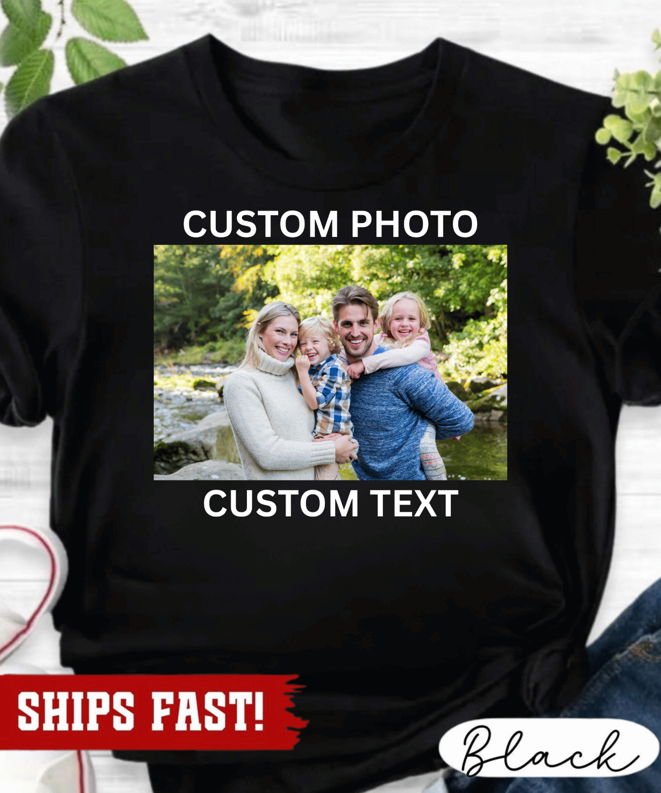 Custom Photo Shirt, Personalized T-Shirt, Family Picture Tee, Logo Image Shirts gallery