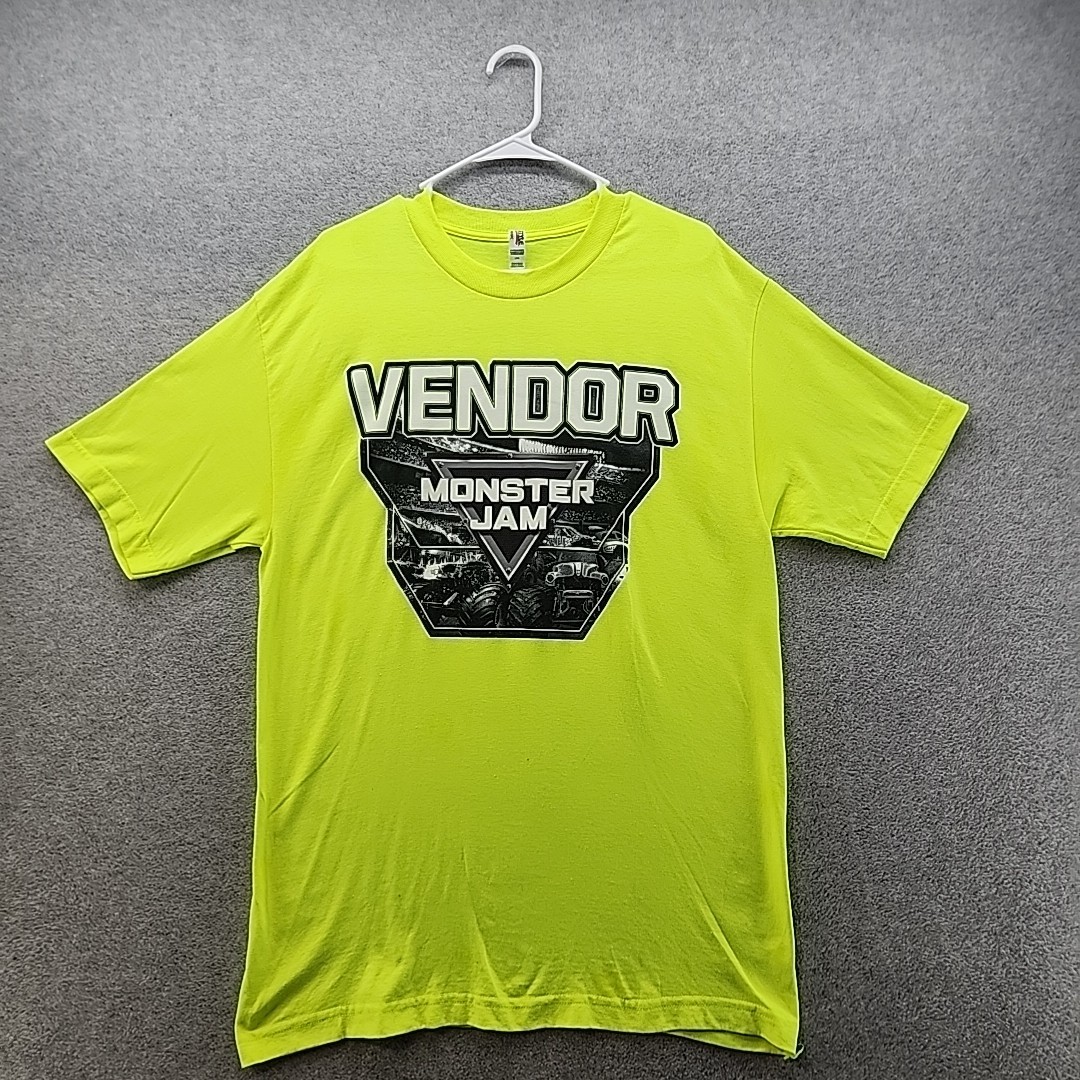 Alstyle Athleticwear Mens Monster Jam Vendor T Shirt Large Yellow Monster Trucks gallery