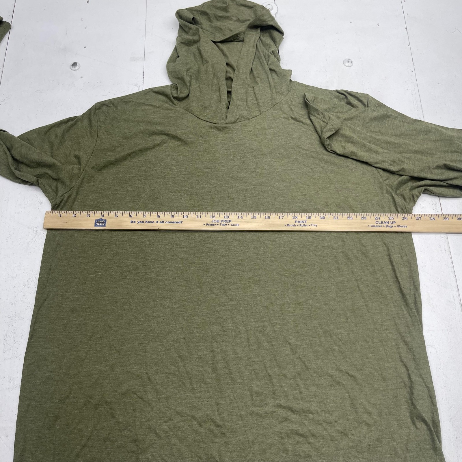 District Perfect Tri Hooded Shirt Mens 3XL Olive Green Long Sleeve Tri-Blend gallery