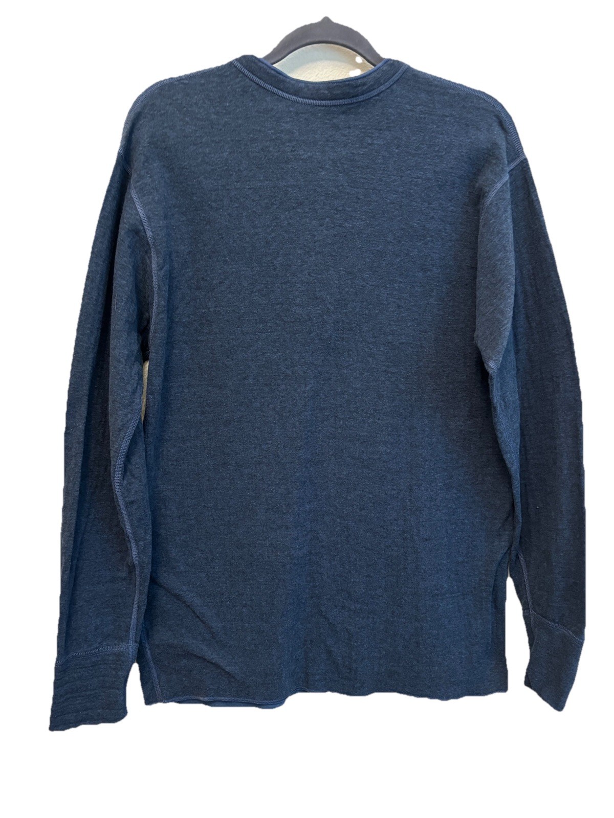 L.L. Bean Men's Two Layer River Drivers Wool Henley Shirt Medium Blue Canada gallery