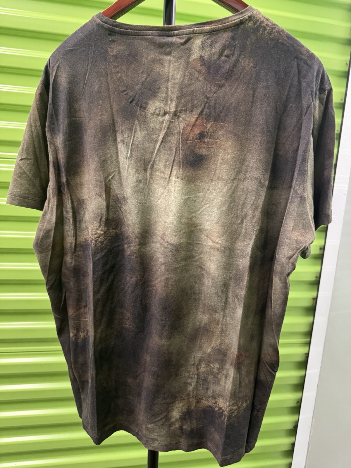 John Varvatos Men’s XL Gray Tie-Dye Crew Neck Cotton Jersey Logo T-Shirt gallery