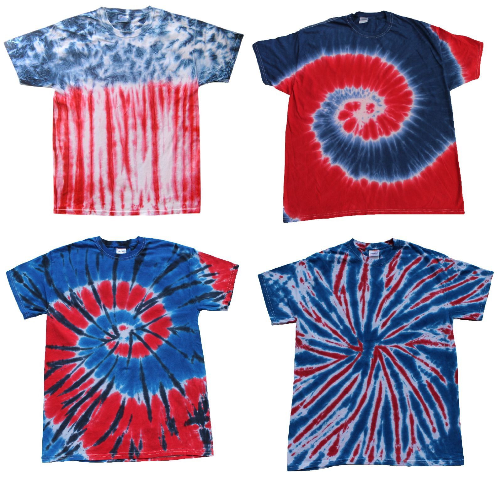 Pick a Patriotic Tie Dye T-Shirts Adult & Kids Sizes Cotton Colortone gallery