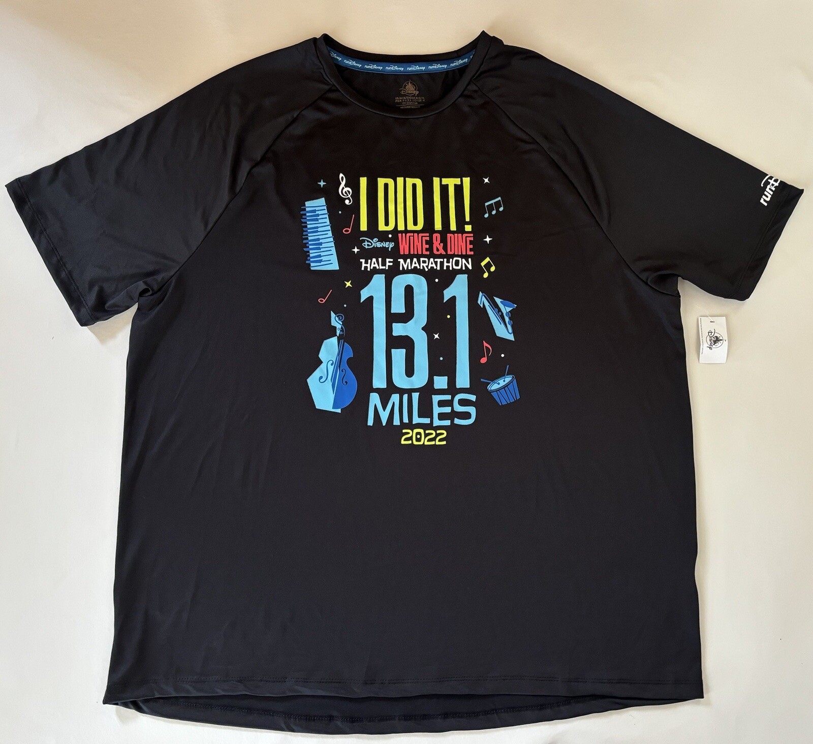 Run Disney 2022 13.1 Miles Black Adult Shirt I DID IT Wine Dine Half Marathon XL gallery