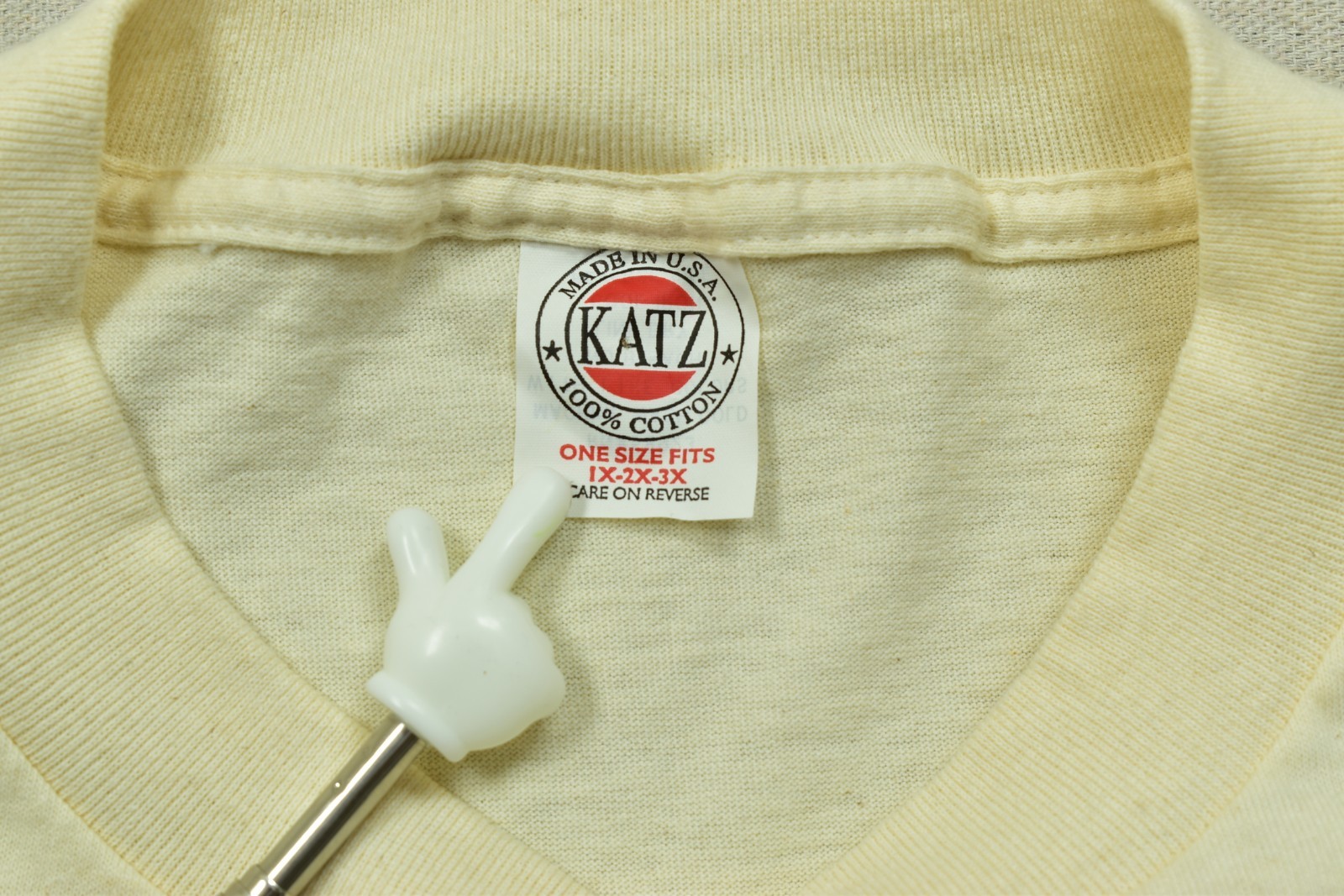 Vintage Katz Yorkshire Terrier Graphic Tee Shirt Cream OSFA 1X 2X 3X Made In USA gallery