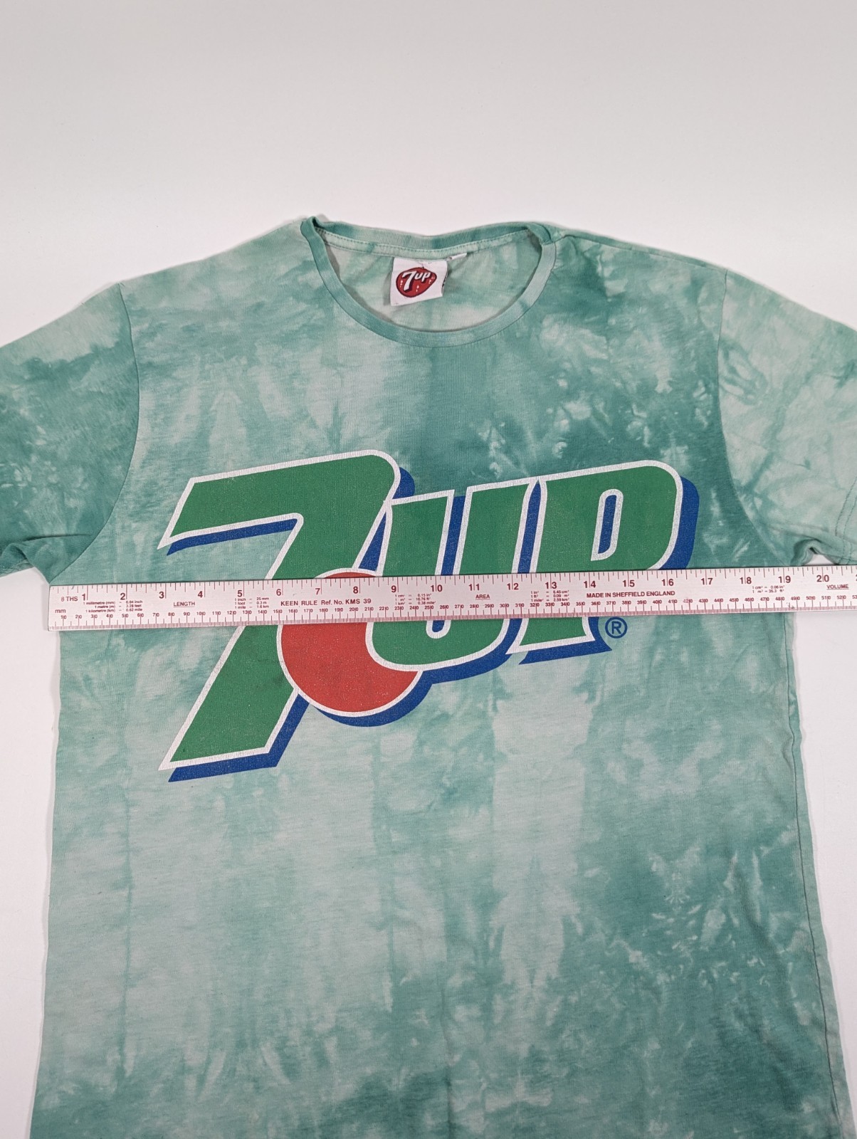 Vintage 7Up T Shirt M Green Tie Dye Promo Retro Soda Single Stitch Short Sleeve gallery