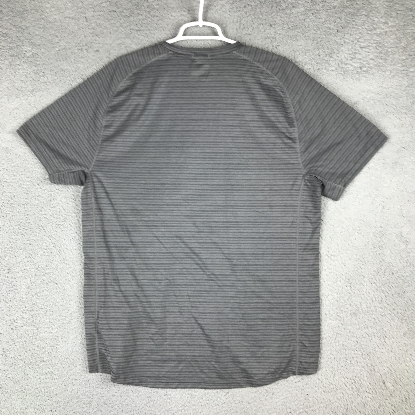 prAna Shirt Mens XL Striped Short Sleeve Performance Athletic Lightweight Tee gallery