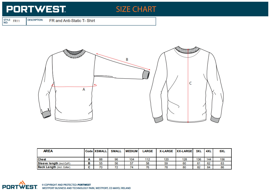 PORTWEST Modaflame Knit Flame Resistant Anti-Static Long Sleeve T-Shirt - FR11 gallery