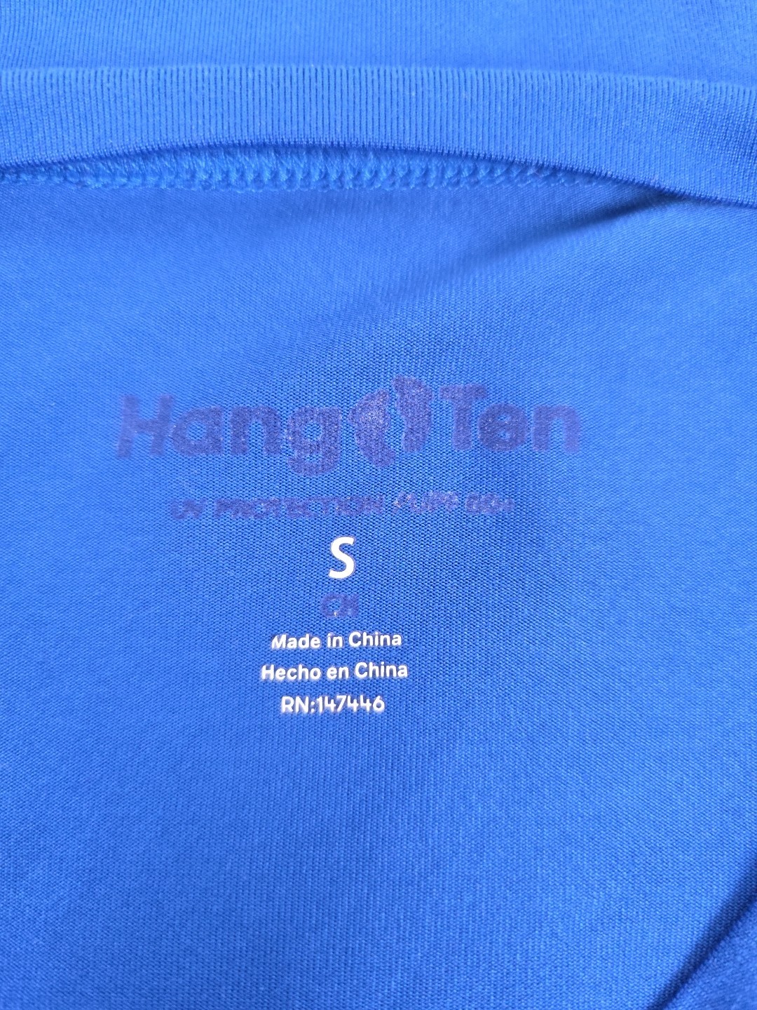 HANG TEN Mens Blue L/S Sun Tee Small Quick Dry UPF 50+ Beach Swim Surf Ocean gallery