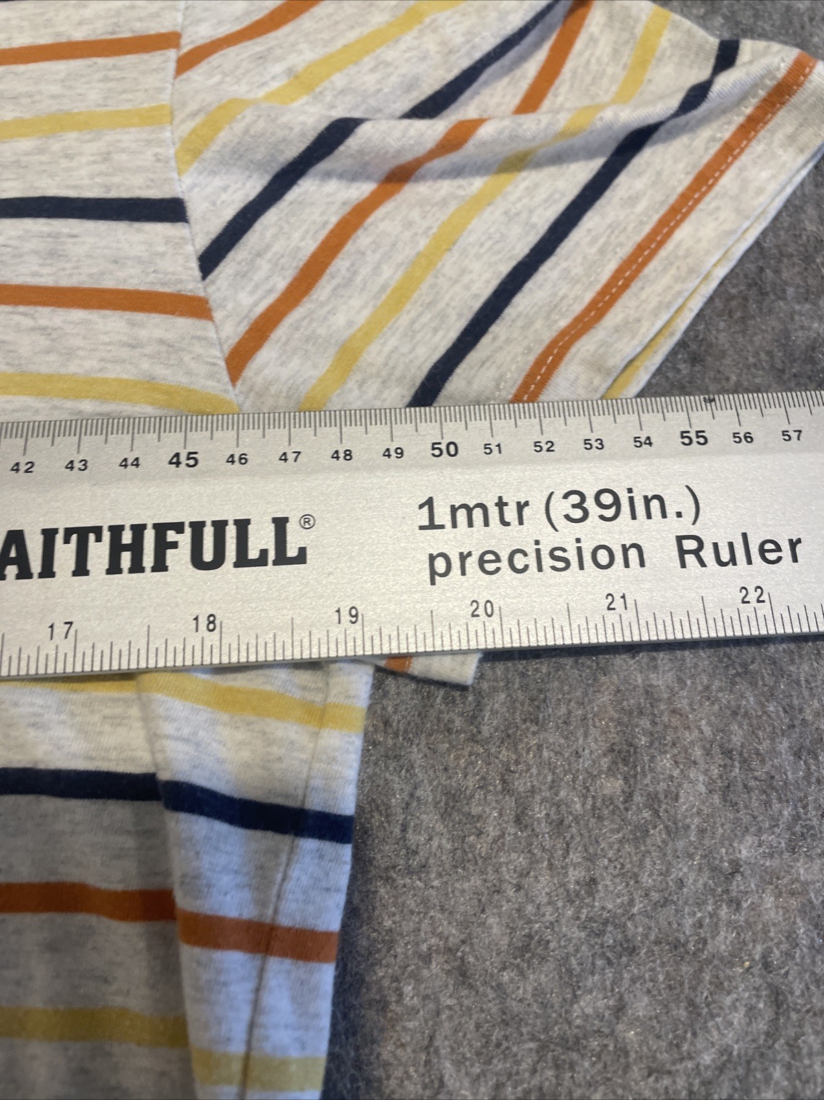 Oliver Spencer T Shirt Men’s Small Grey Multicoloured Stripes Pocket Tee gallery