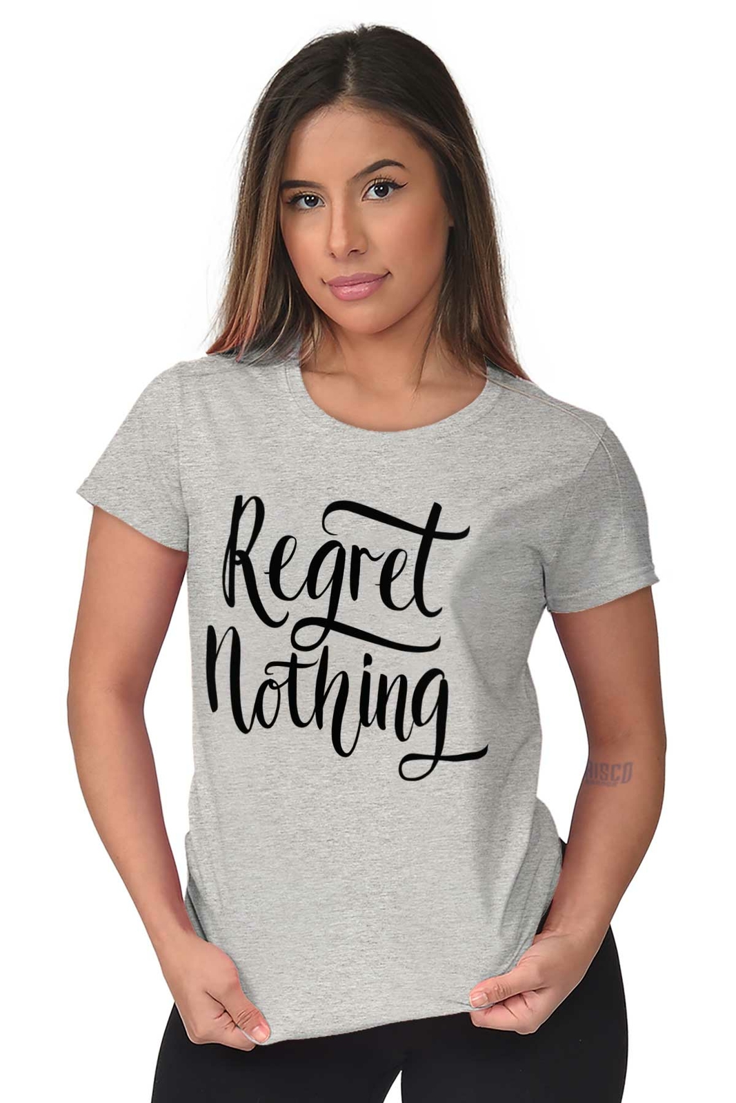Regret Nothing Motivational Gym Workout Gift Womens Top Junior Graphic Tee gallery