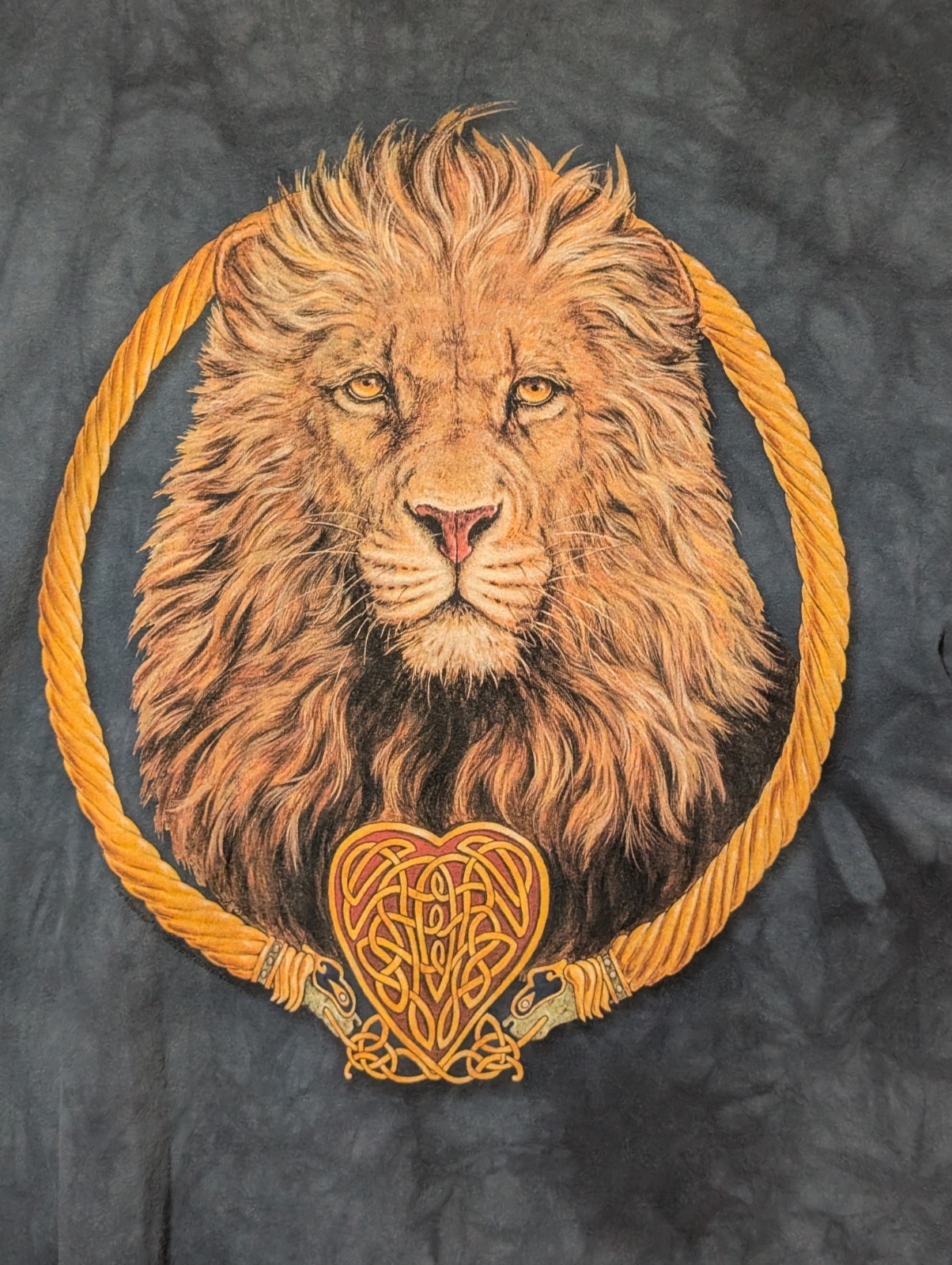 The Mountain Mens T-shirt Blue "Lion Heart" Flawed Retired Logo 2XL #6575 gallery