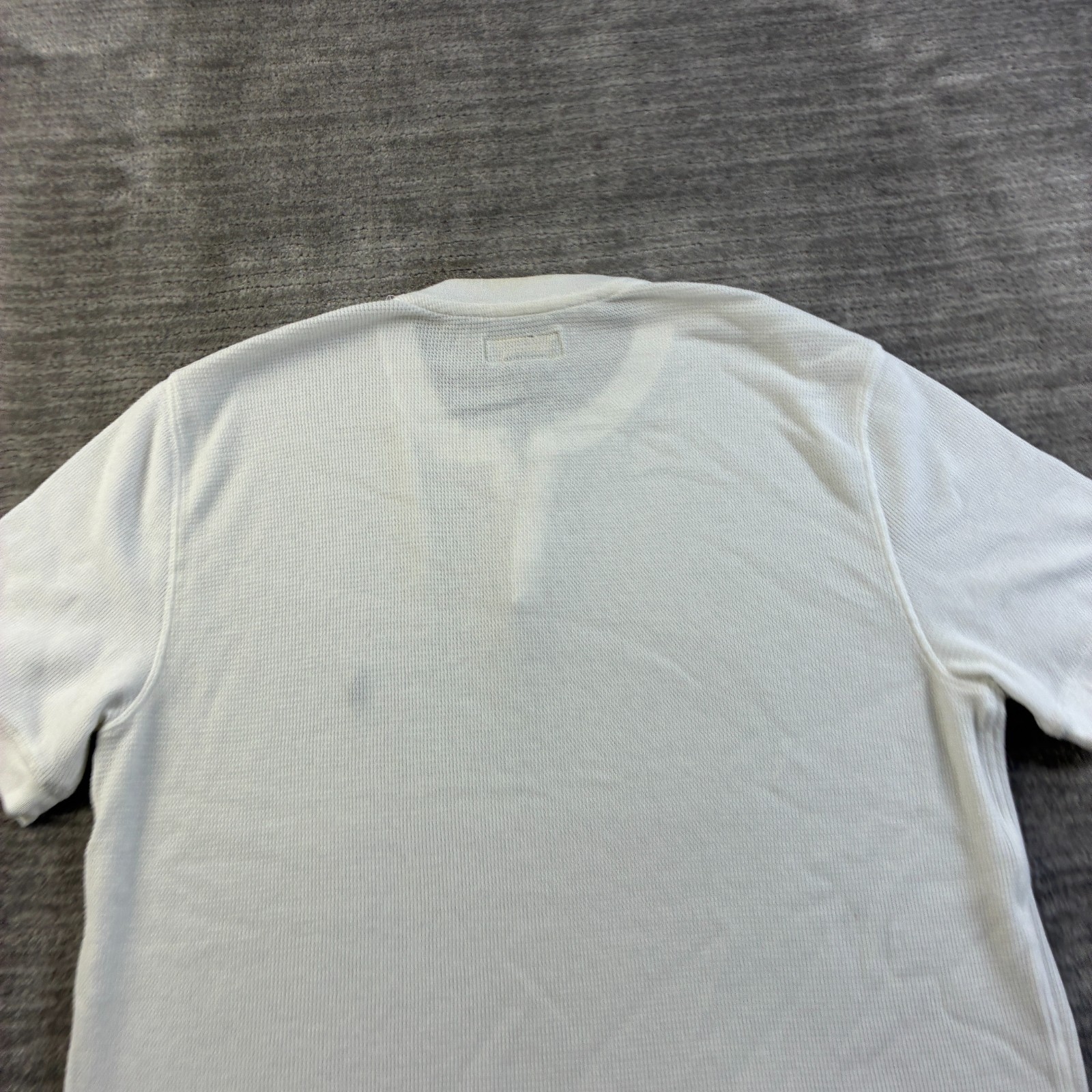 Polo Ralph Lauren Shirt Mens Large White Henley Thermal Sleepwear Waffle Knit gallery