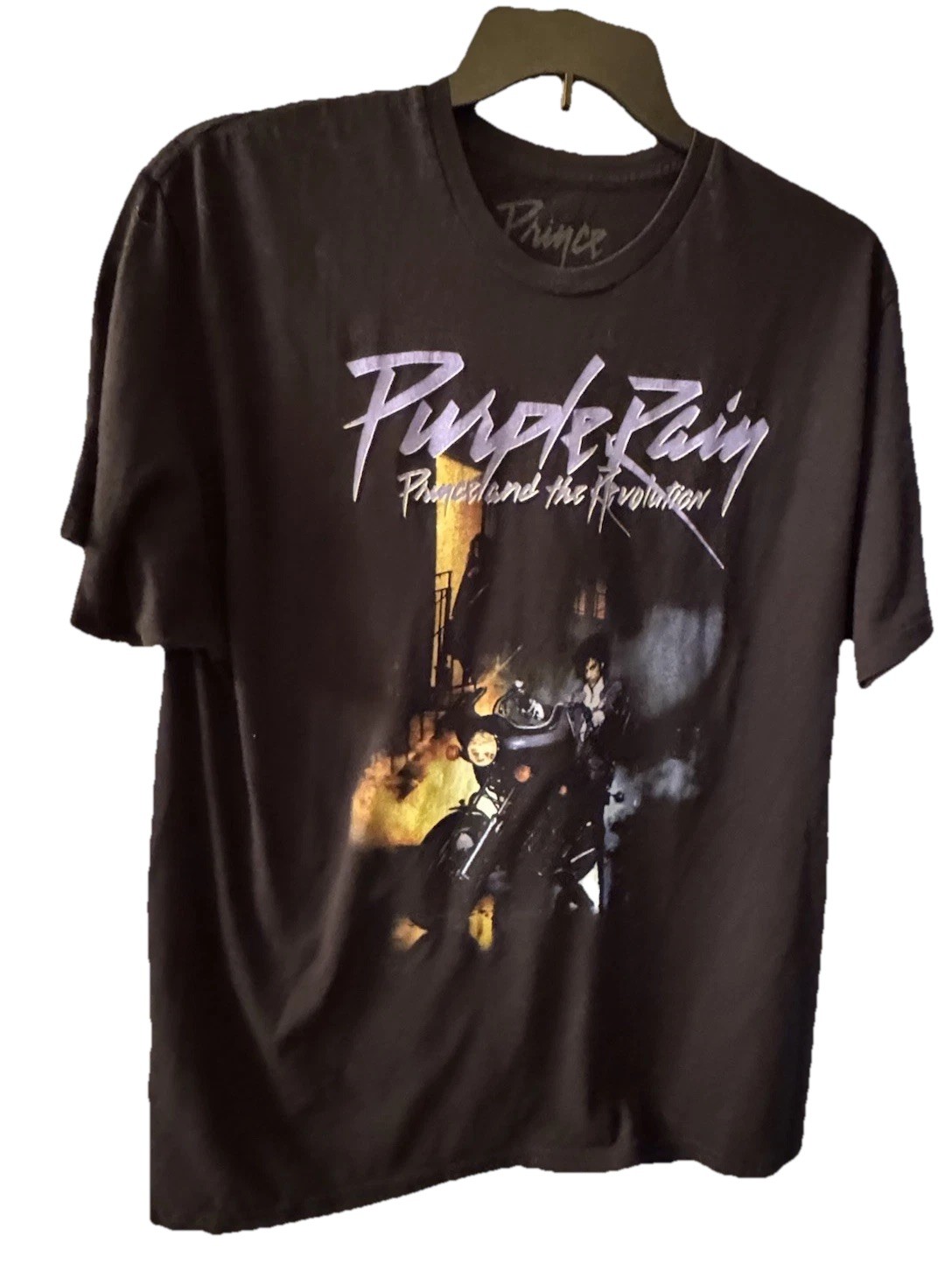 Prince Purple Rain Black XL T-shirt Movie Album Guitar Singer Pop 80’s R&B