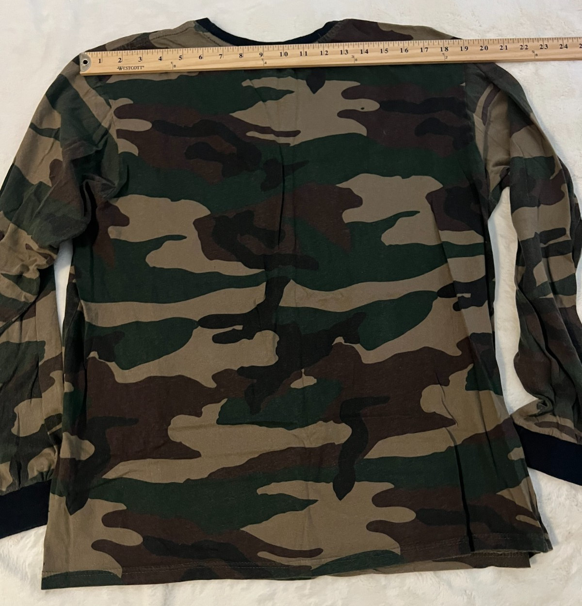 Eighty Eight Mens XL Camo Long Sleeve Shirt Green Brown Crew Neck Casual Tee gallery
