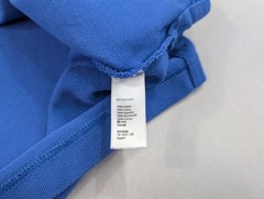 Apple Computer Shirt Adult Extra Large Tall Blue Center Logo Pique Cotton Y2K