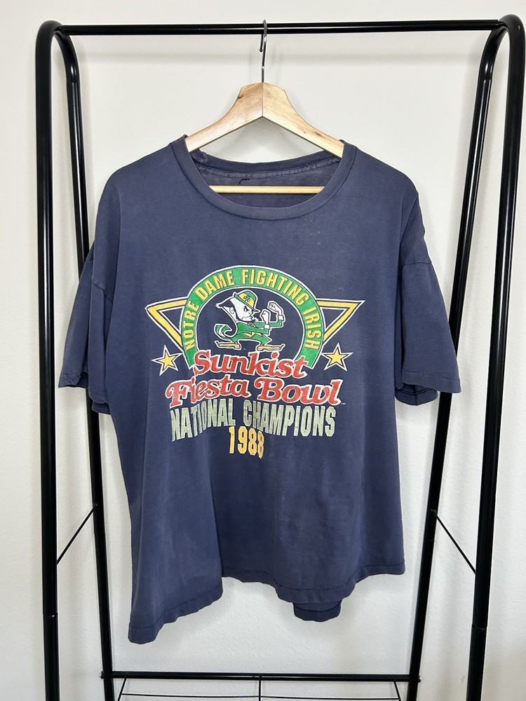 Vintage Notre Dame Fighting Irish Sunkist Fiesta Bowl Tee – 1988