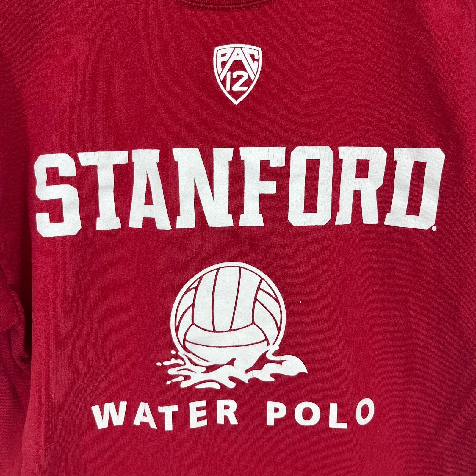 Champion Stanford Water Polo Pac-12 Mens Red Graphic T-Shirt Large gallery