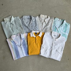 True Vintage Levis & Misc Button Up Shirts Lot of 7 DEFECTS STAINS SOLD AS IS