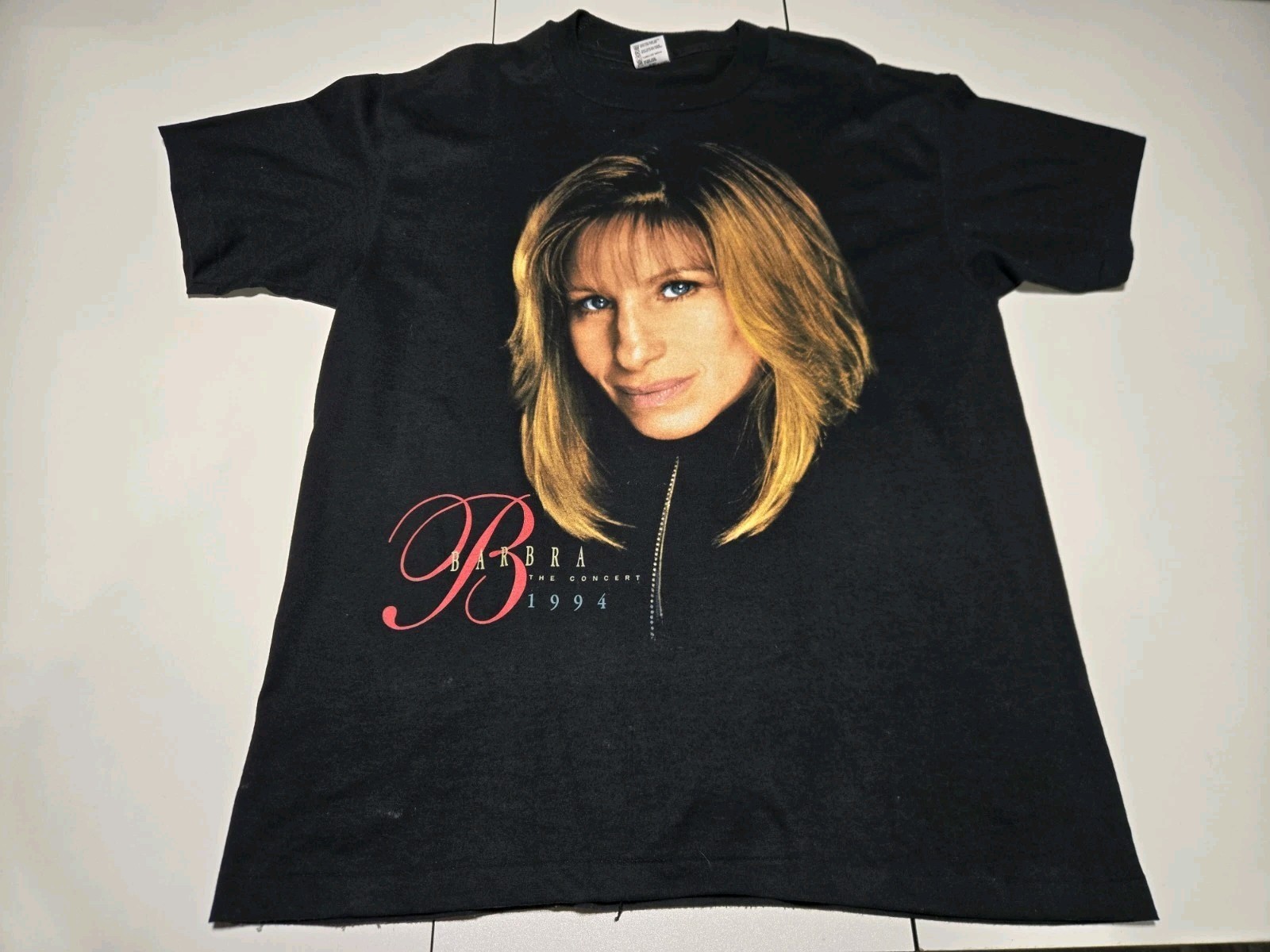 Vintage Barbra Streisand Shirt XL Black 1994 MGM Concert Tour 90s Single-Stitch