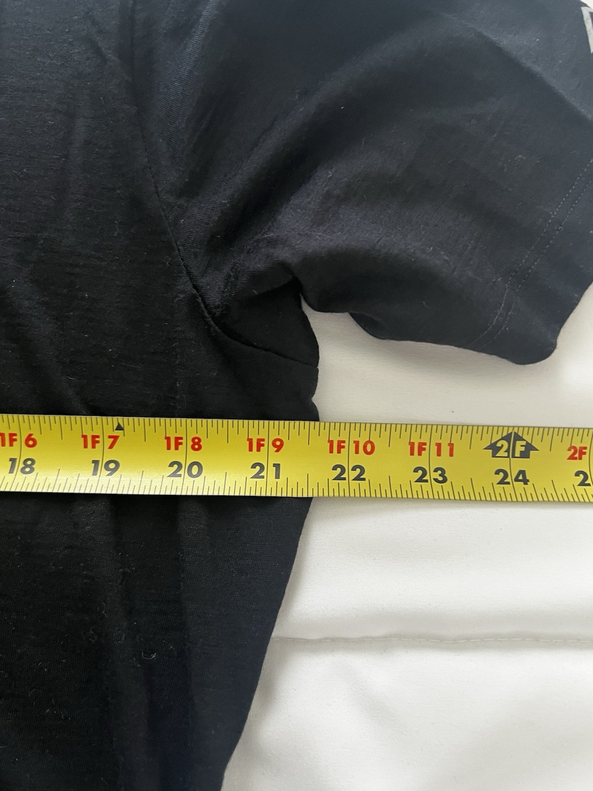 Merino.tech Superfine 100% Merino Wool V Neck T Shirt Black XXL Womens (145) gallery
