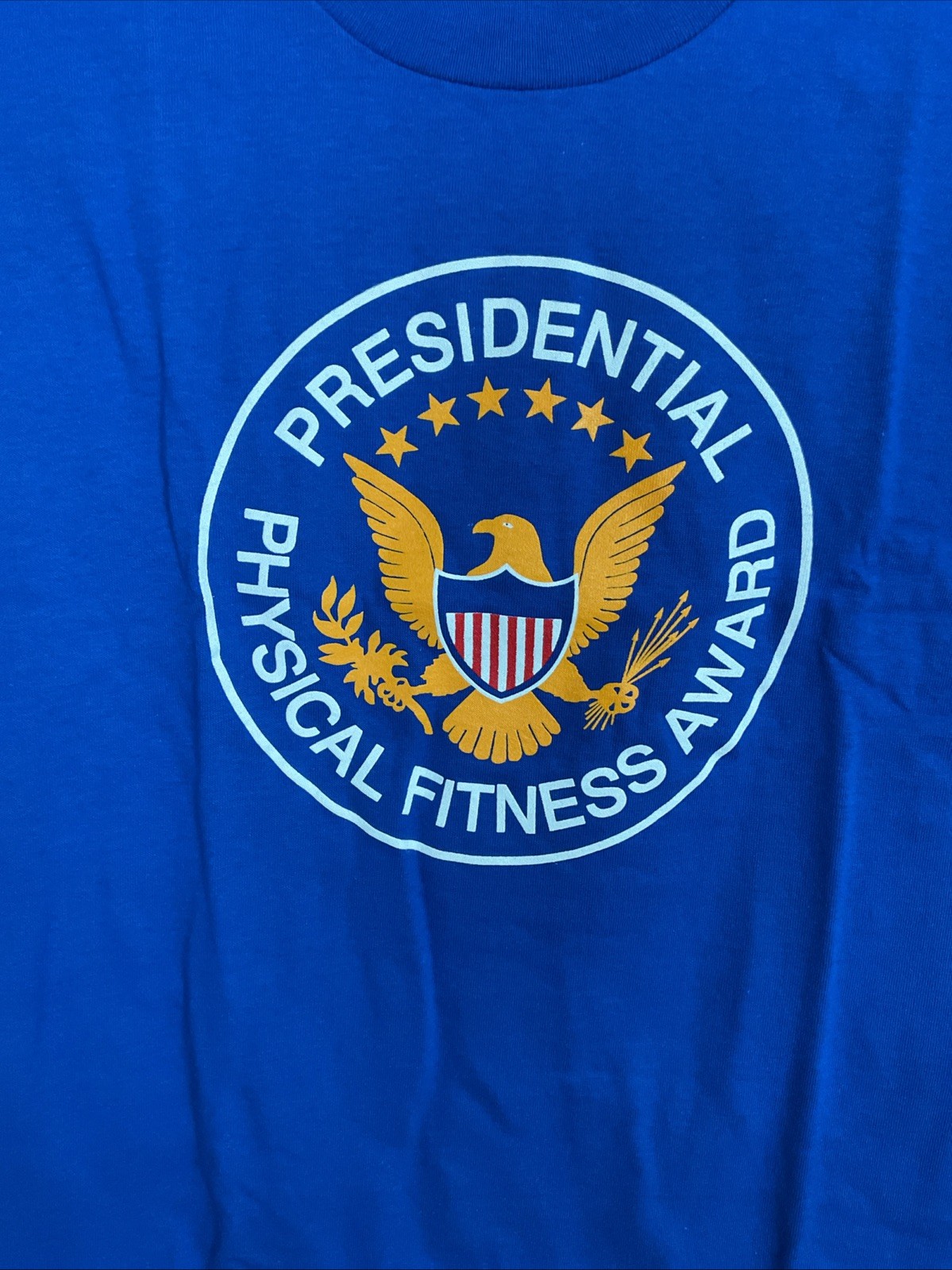 Presidential Physical Fitness Tshirt Blue Sz Large Delta Cotton Chest 44x30” New gallery
