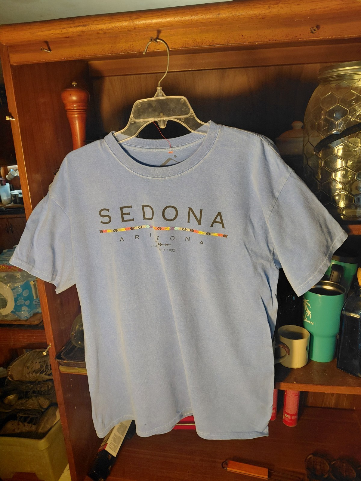 Prairie Mountain Large Sedona Arizona Blue T Shirt Est. 1902
