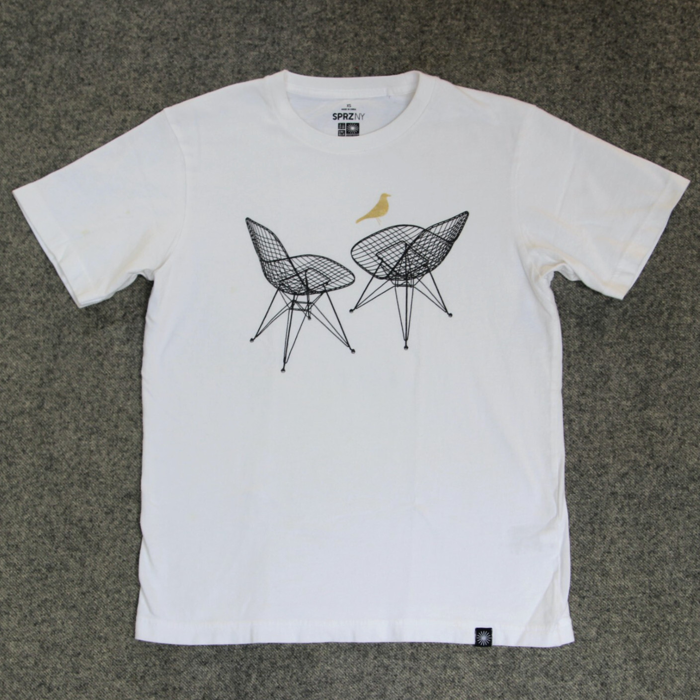 SPRZ NY Uniqlo Eames Office T Shirt XS Wire Chair Furniture MCM Designer Art Tee gallery