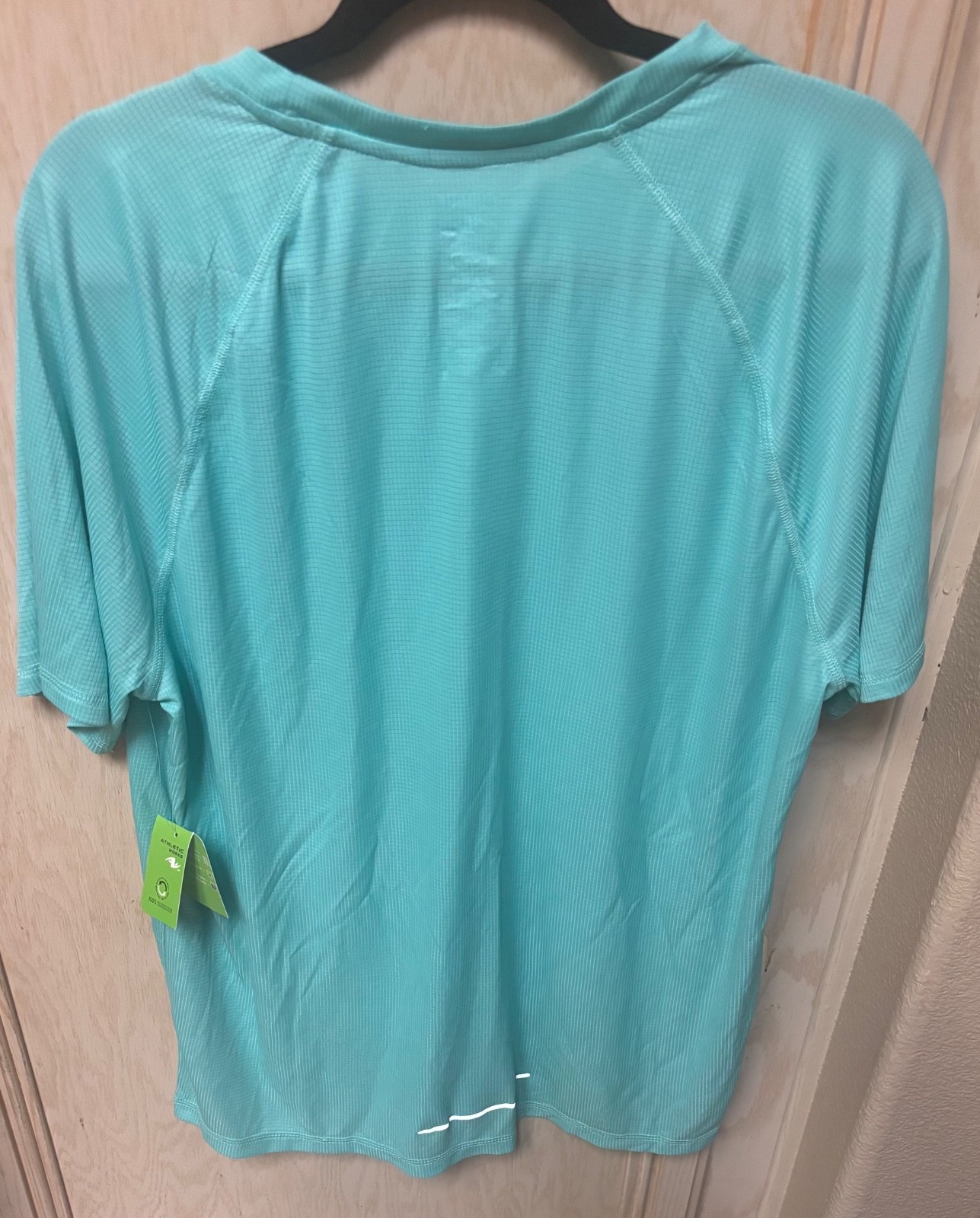 NEW Athletic Works Mens Dri-More T-Shirt Aqua Short Sleeve Size L Gym Workout gallery