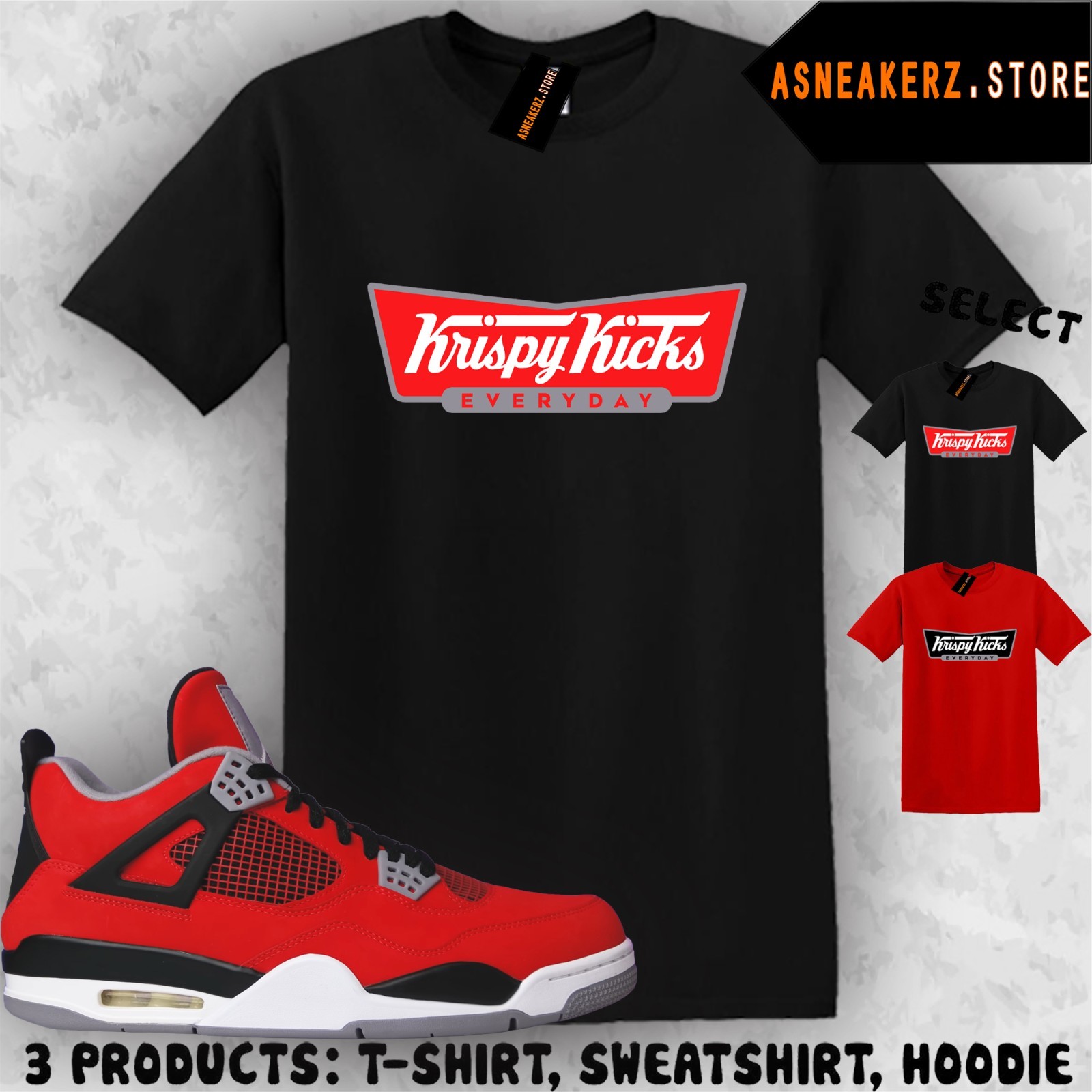 Tee Shirt Matching AJ 4 Toro Bravo 2026 To Match Sneaker Krispy Kicks T-Shirt gallery