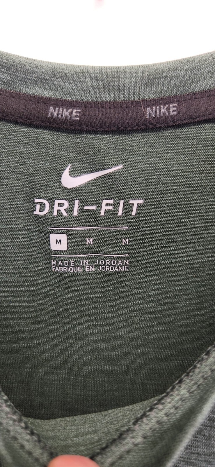 Nike Dri Fit Breathe Tee Shirt Mens Medium Green Swoosh Graphic Gym Training gallery