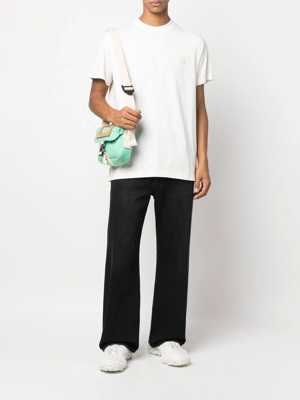 AMBUSH Patch-detail Cotton T-shirt In Cloud Dancer Cloud Dancer Size S gallery