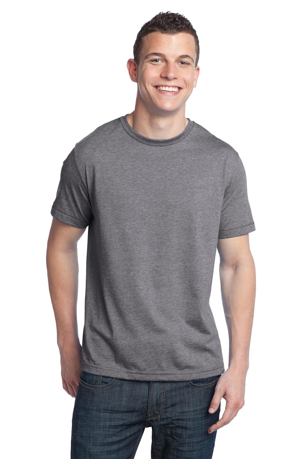 Clearance Sale District – Young Mens Tri-Blend Crewneck Tee DT142