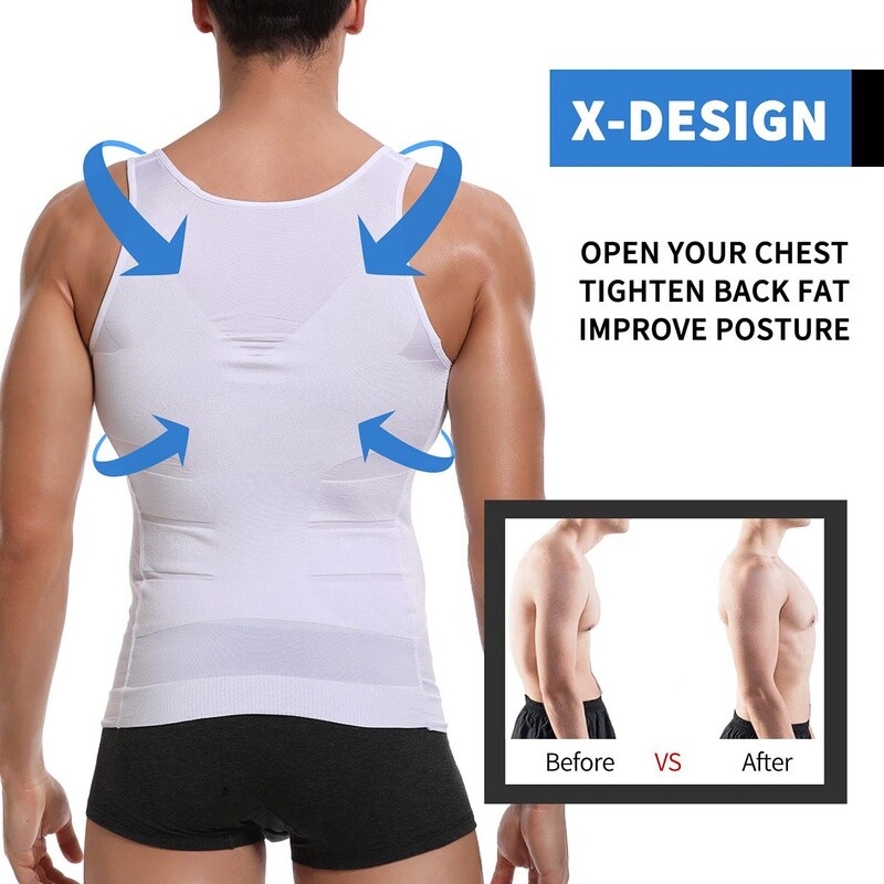 Men's Shaper Cooling T-Shirt Compression Belly Vest Slimming Underwear Tank Top gallery