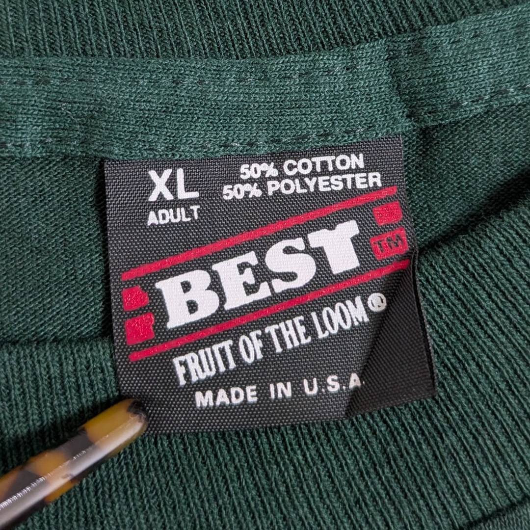 90s Vintage FRUIT OF THE LOOM T-Shirt XL Personal Power Green USA Made Single St gallery