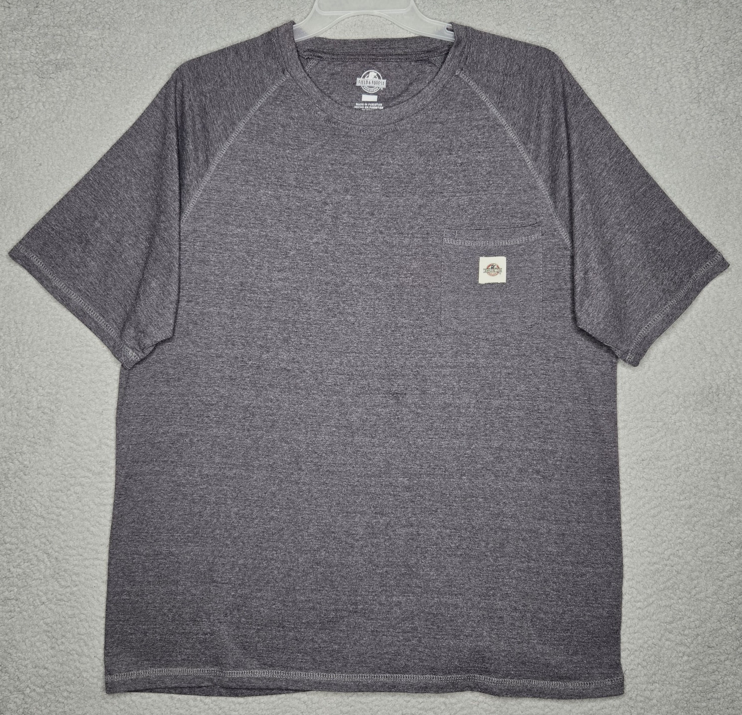 Field & Forest Outfitters T-Shirt with Pocket Men's 2XL - Crew Neck - Dark Gray gallery