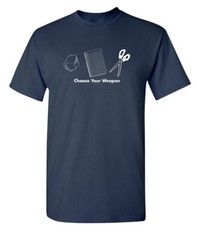 Rock Paper Scissors Sarcastic Humor Graphic Super Soft Ring Spun Funny T Shirt